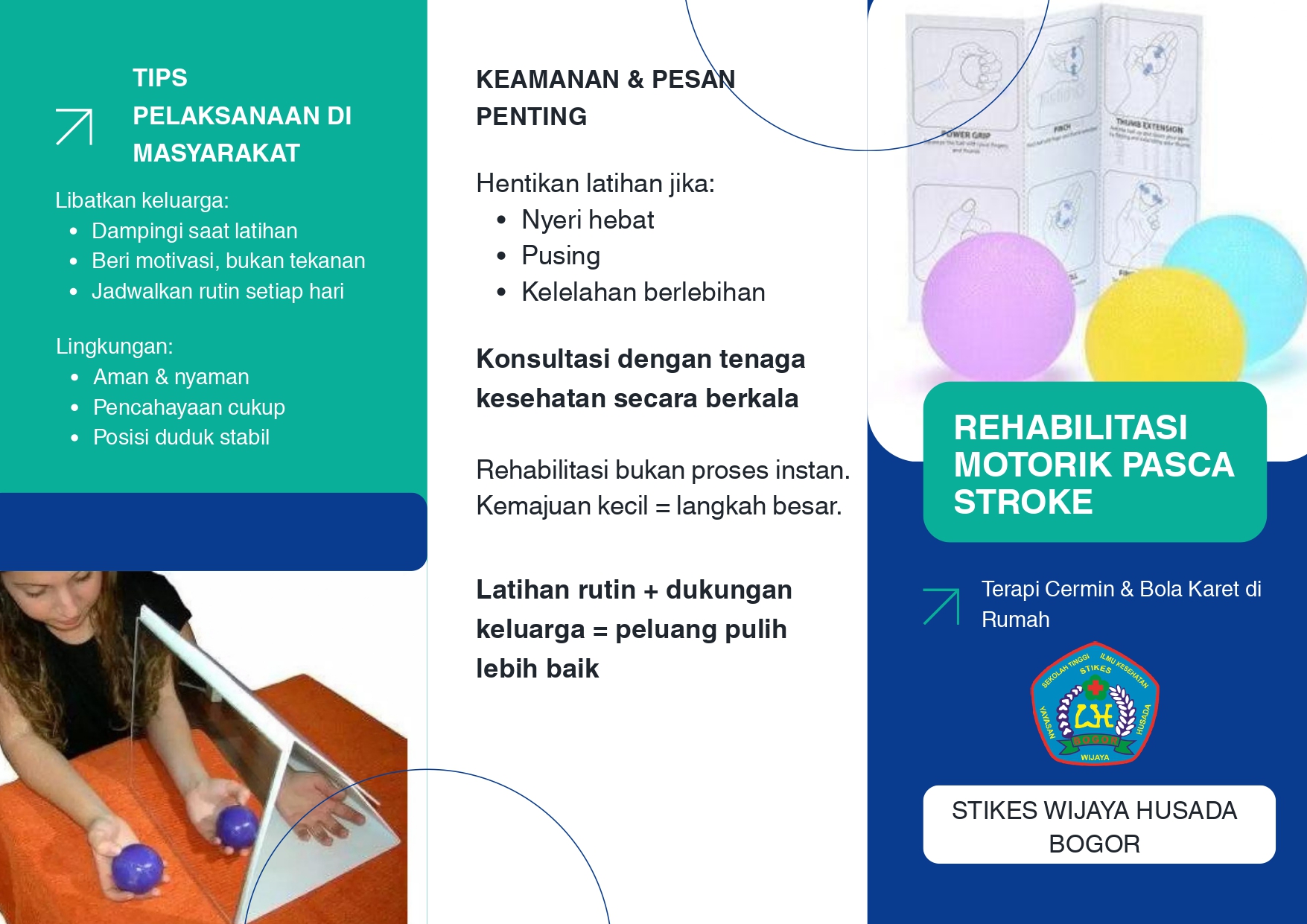 Leaflet Terapi Cermin dan Bola Karet